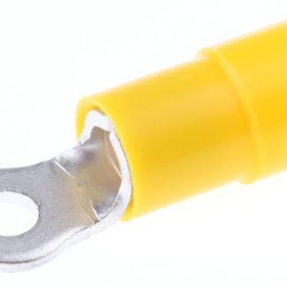 Terminale ad occhiello RS PRO Isolato, Ø perno M3, dimens. max filo 6mm², 10AWG, Giallo