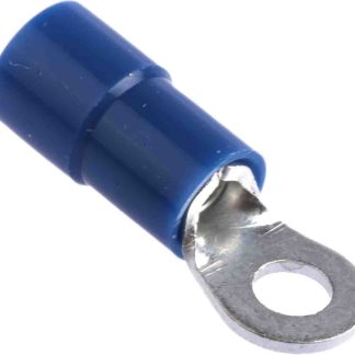 Terminale ad occhiello RS PRO Isolato, Ø perno M3, dimens. max filo 2.5mm², 14AWG, Blu