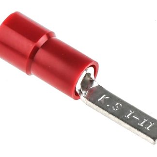 Terminale a lama a crimpare No RS PRO, lama 11mm, 0.5mm² - 1.5mm², Rosso Non protetto