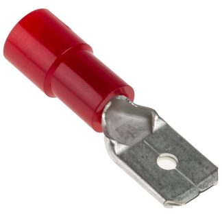 Capocorda a linguetta a crimpare RS PRO, 0.8 x 6.35mm, 0.5mm² - 1.5mm², Rosso Non protetto