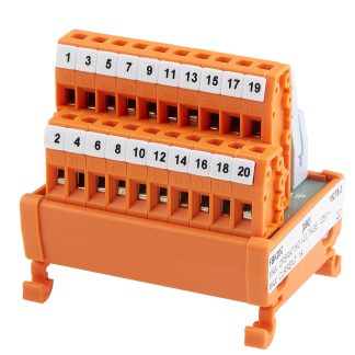 Modulo di interfaccia, RS PRO, Cavo Ribbon piatto, Montaggio guida DIN, Maschio, 20 poli, 125 V c.a./c.c., 1A