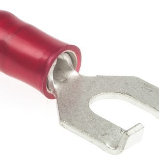 Capocorda a forcella a crimpare TE Connectivity serie PIDG, perno M4, 0.3mm² - 1.4mm², Rosso