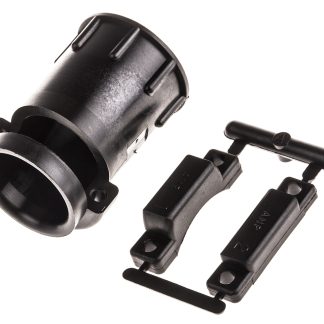 Serracavo TE Connectivity in Termoplastico, Ø fascio 17.86mm max, 42.04 x 28.73mm, col. Nero