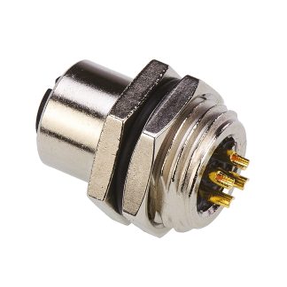Connettore circolare TE Connectivity, femmina, M12, 4 poli, Montaggio a pannello