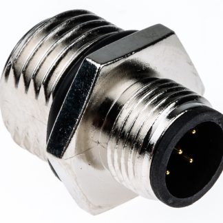 Connettore circolare TE Connectivity, maschio, M12, 5 poli, Montaggio a pannello