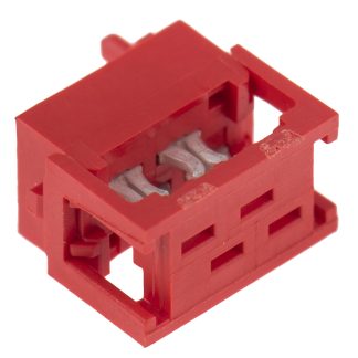 Connettore IDC TE Connectivity Maschio, 4 vie, 2 file, passo 1.27mm, Montaggio su cavo