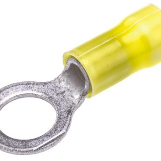 Terminale ad occhiello TE Connectivity Isolato, Ø perno M8, dimens. max filo 6mm², 10AWG, Giallo