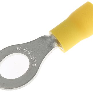 Terminale ad occhiello JST Isolato, Ø perno M8 (5/16), dimens. max filo 6.6mm², 10AWG, Giallo