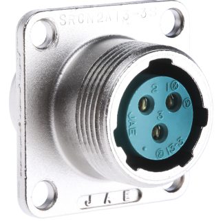 Connettore circolare JAE, femmina, serie SRCN, Miniatura, 3 poli, Montaggio a pannello