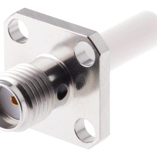 Connettore coassiale Ad angolo diritto Amphenol RF, Femmina, 50Ω, Montaggio su flangia