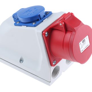 Presa industriale Kopp 16A, 5 poli, 2 prese, 250V