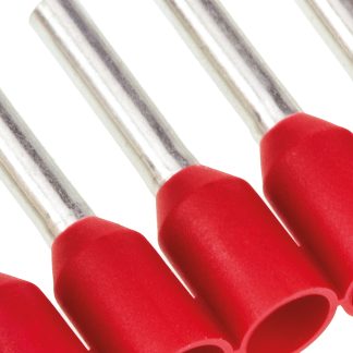 Boccola a crimpare TE Connectivity, Isolato, Rosso, lunghezza pin 8mm, filo max 1mm²