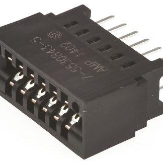 Connettore terminale TE Connectivity Femmina, Dual Edge, 12 vie, passo 2.54mm, 2 file, Montaggio con foro passante