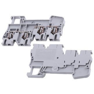 Morsettiera per guida DIN Phoenix Contact, Grigio, livello Triplo, 18A