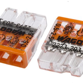 Connettore per scatola di derivazione WAGO, 3 vie, per cavi 20 → 16 AWG