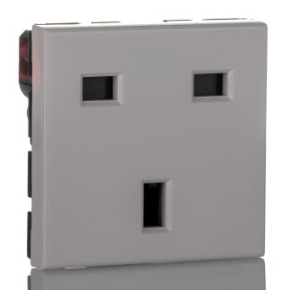 Presa elettrica, Weidmuller 1450770000, 13A, 1 modulo, IP65, presa Tipo G - inglese in Policarbonato, Nero, Bianco