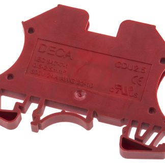 Morsettiera per guida DIN RS PRO, Rosso, 24A