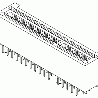 Connettore terminale Samtec Femmina, 164 vie, passo 1mm, 2 file, Montaggio con foro passante