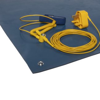 Tappetino sicurezza ESD per Banco, pavimento RS PRO, 10m x 0.6m x 2mm, col. Blu