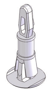 Colonnina di supporto PCB in Nylon Essentra, H. 15.9mm, Ø foro PCB 3.18mm