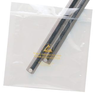 Sacchetto antistatico RS PRO 125mm x 75mm x 0.09mm, col. Trasparente, 100 pz.