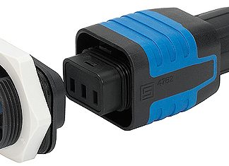 Connettore IEC S16 Schurter Maschio, 10A, 250 V, montaggio su cavo, a pannello