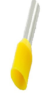 Boccola a crimpare RS PRO, Isolato, Giallo, lunghezza pin 6mm, filo max 24mm², 24AWG
