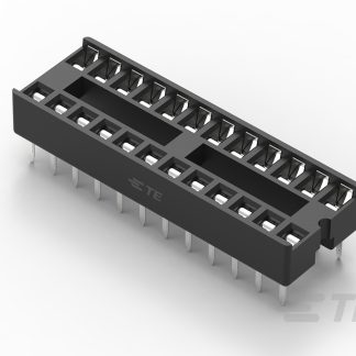 Zoccolo DIL TE Connectivity a 24 vie, passo 2.54mm, spaziatura file 7.62mm, Foro passante, tipo Scala