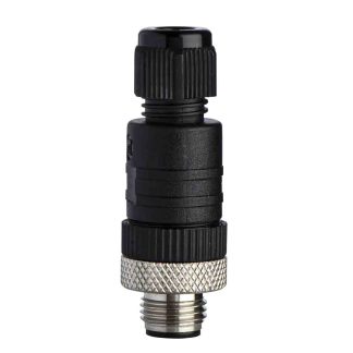 Connettore circolare Telemecanique Sensors, maschio, serie XZCC, 3 poli, Montaggio su cavo