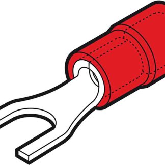 Capocorda a forcella a crimpare Cembre serie RF, perno M6.4, Rosso