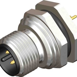Connettore circolare RS PRO, maschio, M12, 4 poli, Montaggio posteriore