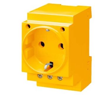 Presa elettrica, Siemens 5TE6810, 16A, 1 modulo, presa Schuko, Giallo Esterno