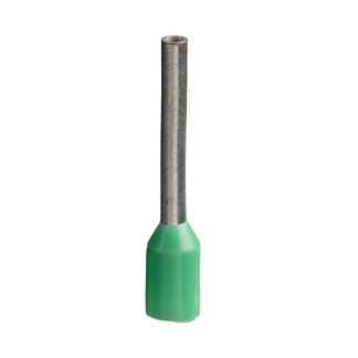 Boccola a crimpare Schneider Electric, Isolato, Verde, lunghezza pin 11.5mm, filo max 6mm², 10AWG