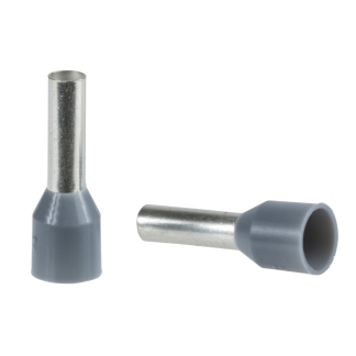 Boccola a crimpare Schneider Electric, Isolato, Grigio, lunghezza pin 8.2mm, filo max 2.5mm², 14AWG