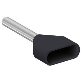 Boccola a crimpare Schneider Electric, Isolato, Nero, lunghezza pin 8mm, filo max 2 x 1.5mm², 2 x 16AWG