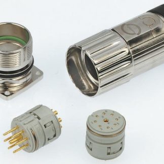 Connettore circolare Contact Connectors, maschio, femmina, serie 6.2 EPIC Circon R2.5, 9 poli, Montaggio a pannello