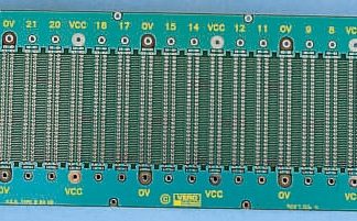 Scheda madre DIN 41612 Eurocard 64, 96 vie FR4 singola faccia 84HP With 20.32mm Connector Pitch