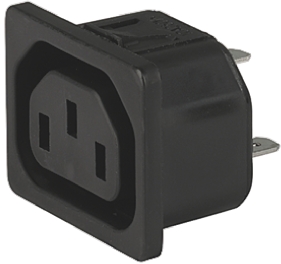 Connettore IEC C13 Schurter Femmina, 15A, 250 V, montaggio a scatto