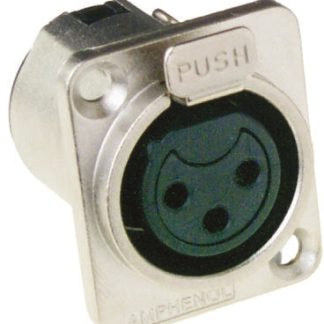 Connettore XLR Amphenol PCD US Femmina a 3 poli, Montaggio a pannello