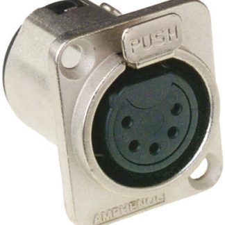 Connettore XLR Amphenol PCD US Femmina a 5 poli, Montaggio a pannello