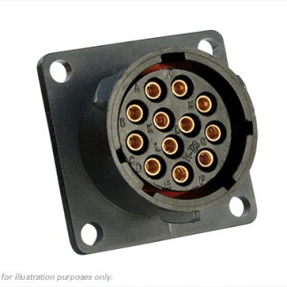 Connettore circolare Souriau Sunbank by Eaton, maschio, serie UTS, Standard, 12 poli, montaggio su flangia