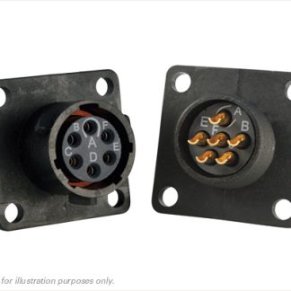 Connettore circolare Souriau Sunbank by Eaton, maschio, serie UTS, Standard, 6 poli, montaggio su flangia