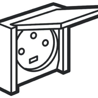 Presa elettrica, Legrand 0 557 06, 20A, 1 modulo, IP44, presa Tipo E - francese in Plastica, Grigio Esterno, Montaggio