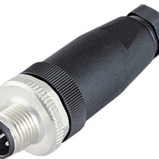 Connettore circolare binder, maschio, serie 713, M12, 12 poli, Montaggio su cavo