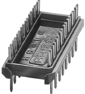 Connettore DIL Aries Electronics, passo 2.54mm 24 vie, montaggio Montaggio con foro passante, placcatura contatti