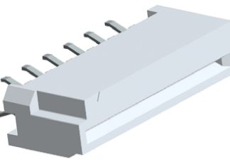 Connettore FPC TE Connectivity, 12 via/e , 1 fila/e , passo 1.25mm, Femmina, Contatto verticale, Montaggio con foro