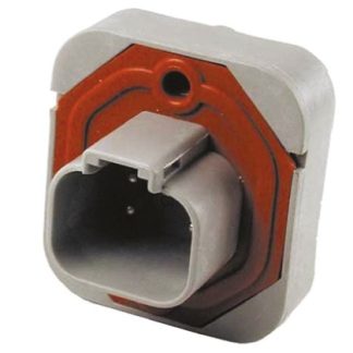 Connettore automotive Deutsch, 4 vie, 2 file, Montaggio a pannello, attraverso foro