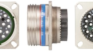Connettore circolare MIL Femmina Souriau Sunbank by Eaton, Ad angolo diritto, 24 poli, Femmina, Montaggio a pannello