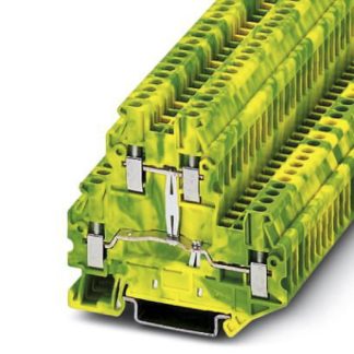 Morsettiera per guida DIN Phoenix Contact, Verde, Giallo, livello Doppio
