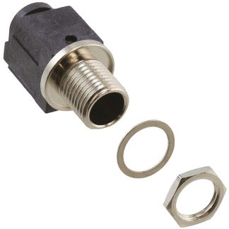 Connettore jack, Maschio, Nero, Foro passante
